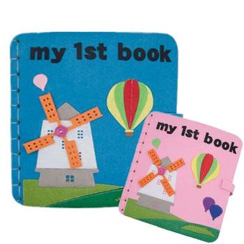 

2 Colors of Handmade My First Book Mom Sewing Picture Book Montessori Baby's Early Education Felt Quiet Book 22X24CM DIY Package