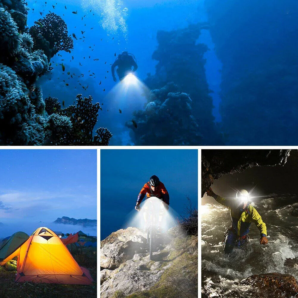Ultra Bright LED Underwater Diving Light Waterproof Sport Camera 5000lux Action Outdoor Lamp Accessories Photography For GoPro