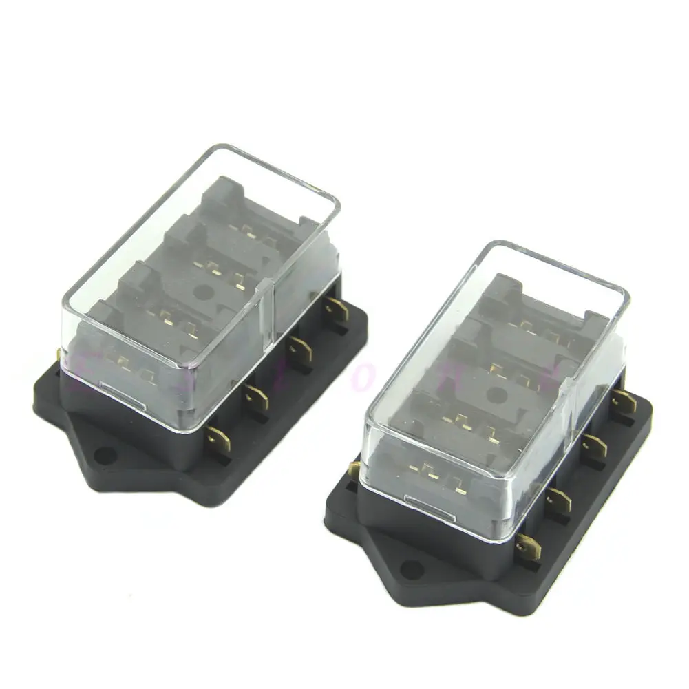 FUSE HOLDER BOX 4 WAY CAR VEHICLE CIRCUIT AUTOMOTIVE  FUSE BOX BLOCK