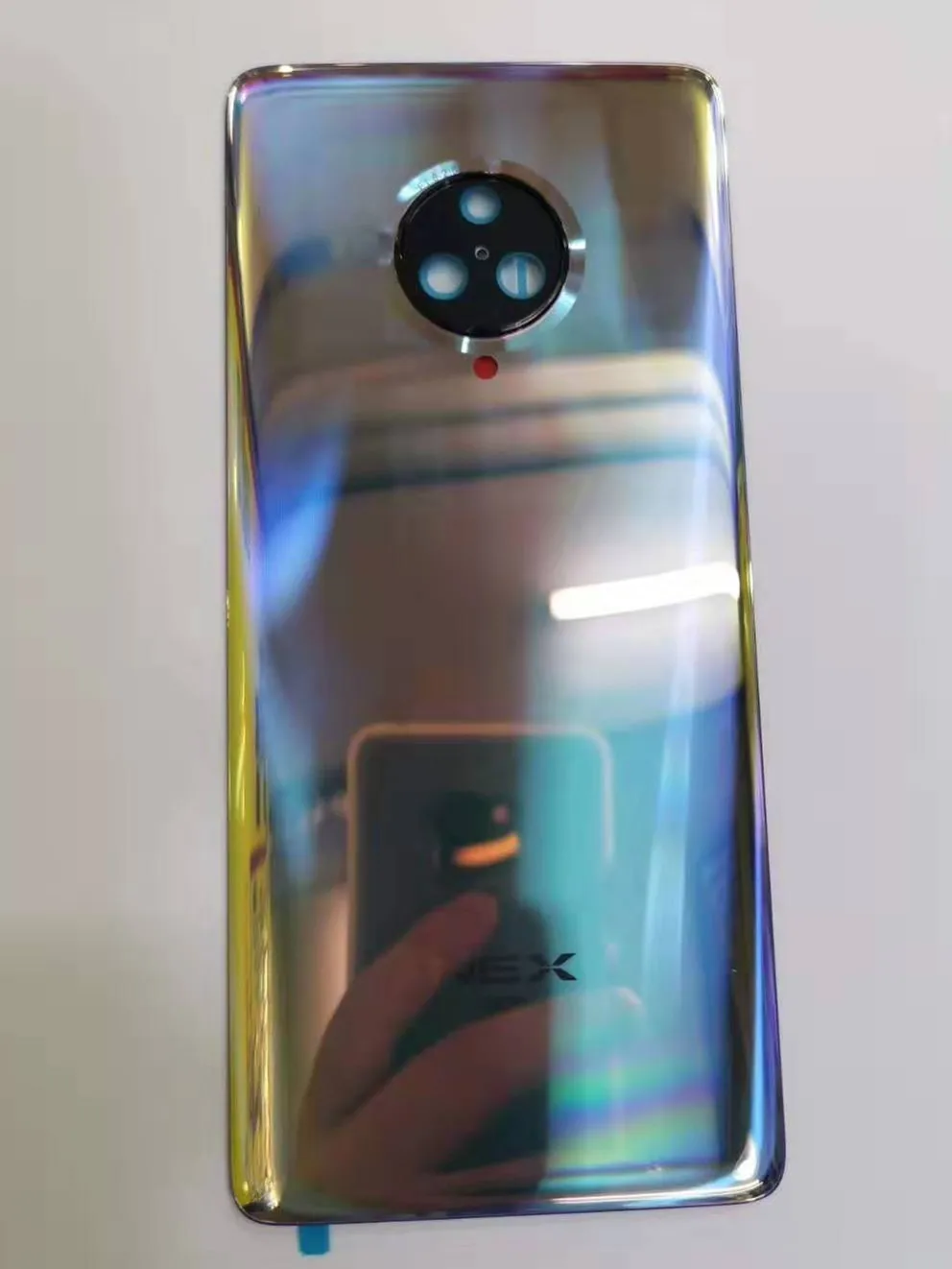 Стекло для Vivo Nex 3 5G, задняя крышка корпуса, чехол для батареи с держателем для камеры, с клейкой лентой, замена
