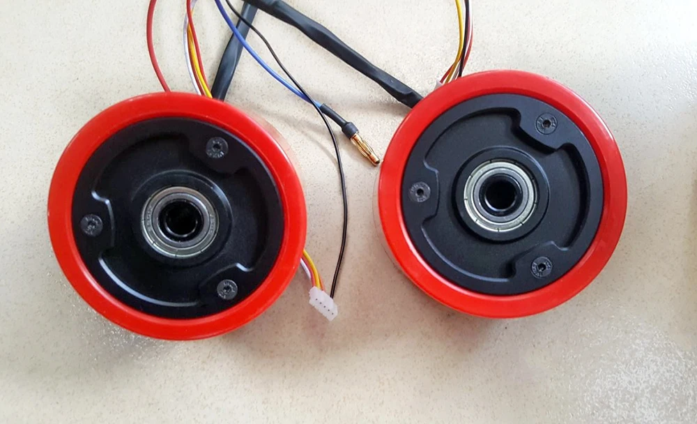 Clearance 90mm 36v 350w 3.5inch Hall Sensor electric Skateboard Motor Wheel Hollow Shaft Design 5
