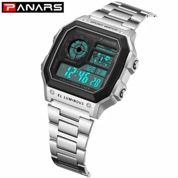 

PANARS Business Women Watch Luminous Multi-function Waterproof Men Wrist Watch Fitness Digital Watch Alarm Timer Lovers Watches