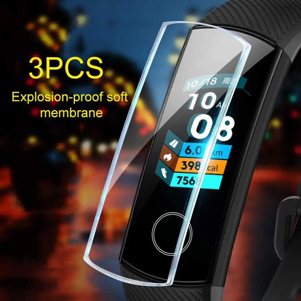 3 шт. ТПУ Взрывозащищенная HD мягкая полная защитная пленка для Huawei Honor Band 5 |