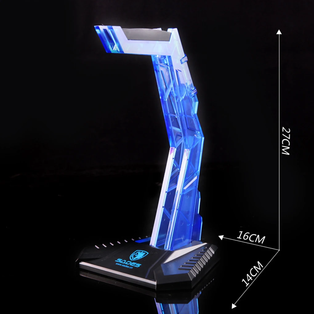 SADES Gaming Headphone Stand Game Headset Display Earphone Rack Acrylic Hanger Bracket Holder