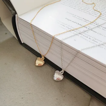 

925 sterling silver heart neckl simple elegant design wild clavicular chain for women necklace noble temperament charms jewelry