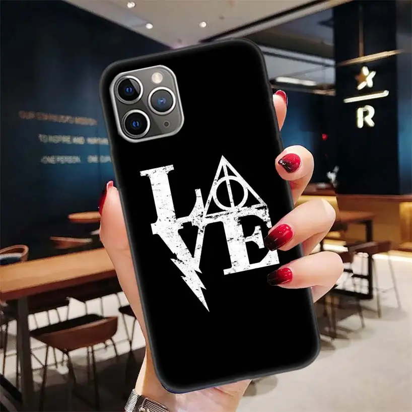 Черный чехол Potter Love для Apple iPhone 11 Pro XR 7 8 6 6S Plus X XS MAX 5 5S SE Мягкий силиконовый чехол из ТПУ для телефона