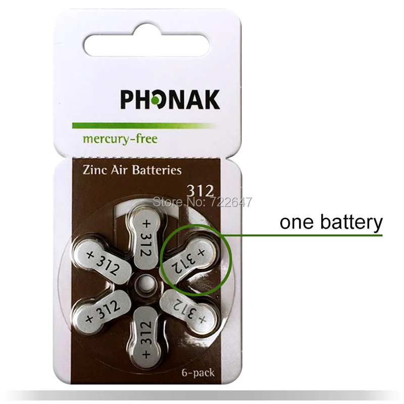 60x Phonak Hearing Aid Batteries 312 A312 A312 P312 Pr41 Germany 1.45v High  Power Zinc Air Battery For Itc Hse Hearing Aids Sale - Ear Care - AliExpress