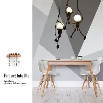 

LED Chandelier Fashion Single/Three Head Lamp Simple Doll Swing Chandelier Modern Living Room Children Bedroom Light