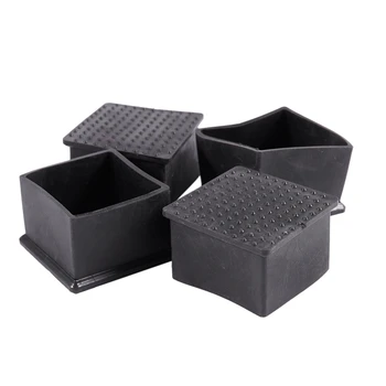

Rubber furniture chair sofa leg socket foot cover laces 45x45mm 4 parts