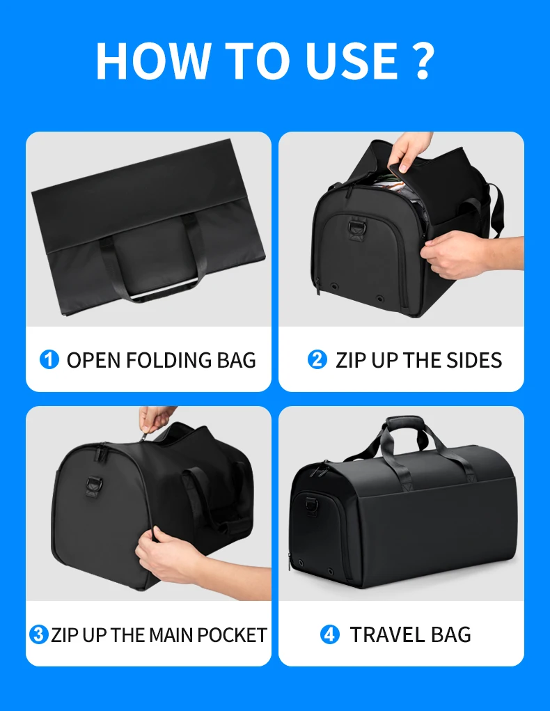 ROWE, новинка, мужская сумка для переноски, мужская сумка, многофункциональная, большая вместительность, 57л, багажная сумка, водонепроницаемая, сумка для путешествий, сумка для обуви