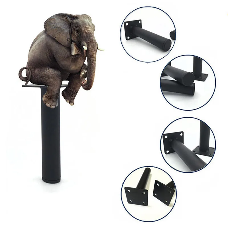 

4pcs Black Furniture Legs Cabinet Metal Squar Table Legs Oblique Pin for TV Cabinet Sofa Foot Level Furniture Accessories