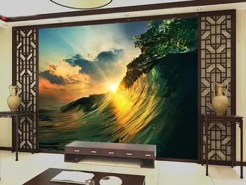 

[Self-Adhesive] 3D Sunshine Waves 15992 Wall Paper mural Wall Print Decal Wall Murals
