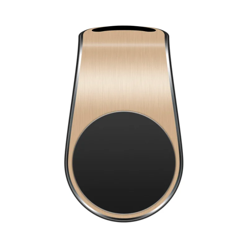 Популярный магнитный автомобильный держатель для телефона, l-образный держатель для крепления на вентиляционное отверстие для автомобиля, магнитный держатель для мобильного телефона с gps - Название цвета: Золотой