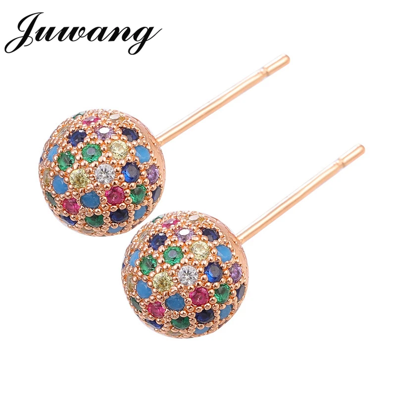 JUWANG Rhinestone Stud Earrings For Women Aretes De Acero Inoxidable Para Mujer Earings Fashion Jewelry Aretes De Mujer - Image 6