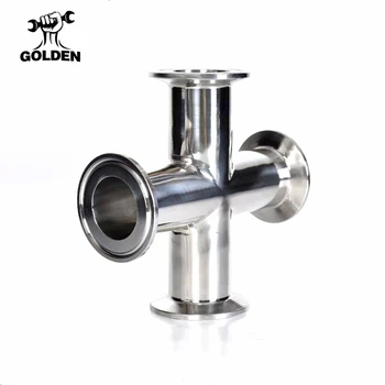 

3/4"19mm-3"76mm Pipe OD x 1.5"/2"/3" Tri Clamp Cross 4 Ways Splitter SUS 304 Stainless Sanitary Fitting Homebrew Beer Wine