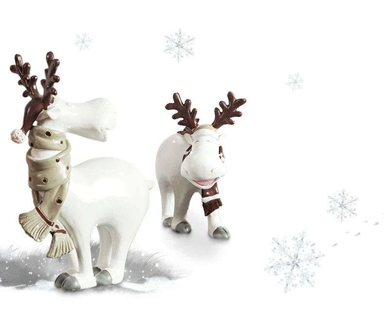 Украшения для дома, украшения, рождественские фигурки оленя, Рождественский набор, украшения для нового года, игрушка, животное из смолы