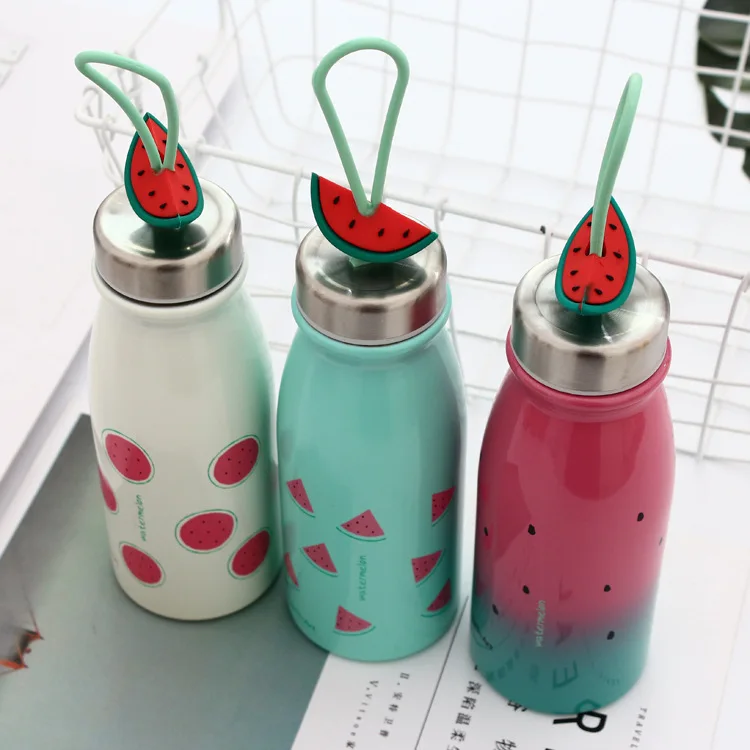 

60745 treein art fang Stationery Tr-30433 Watermelon a Lot Handle Milk Bottle Insulated Cup M