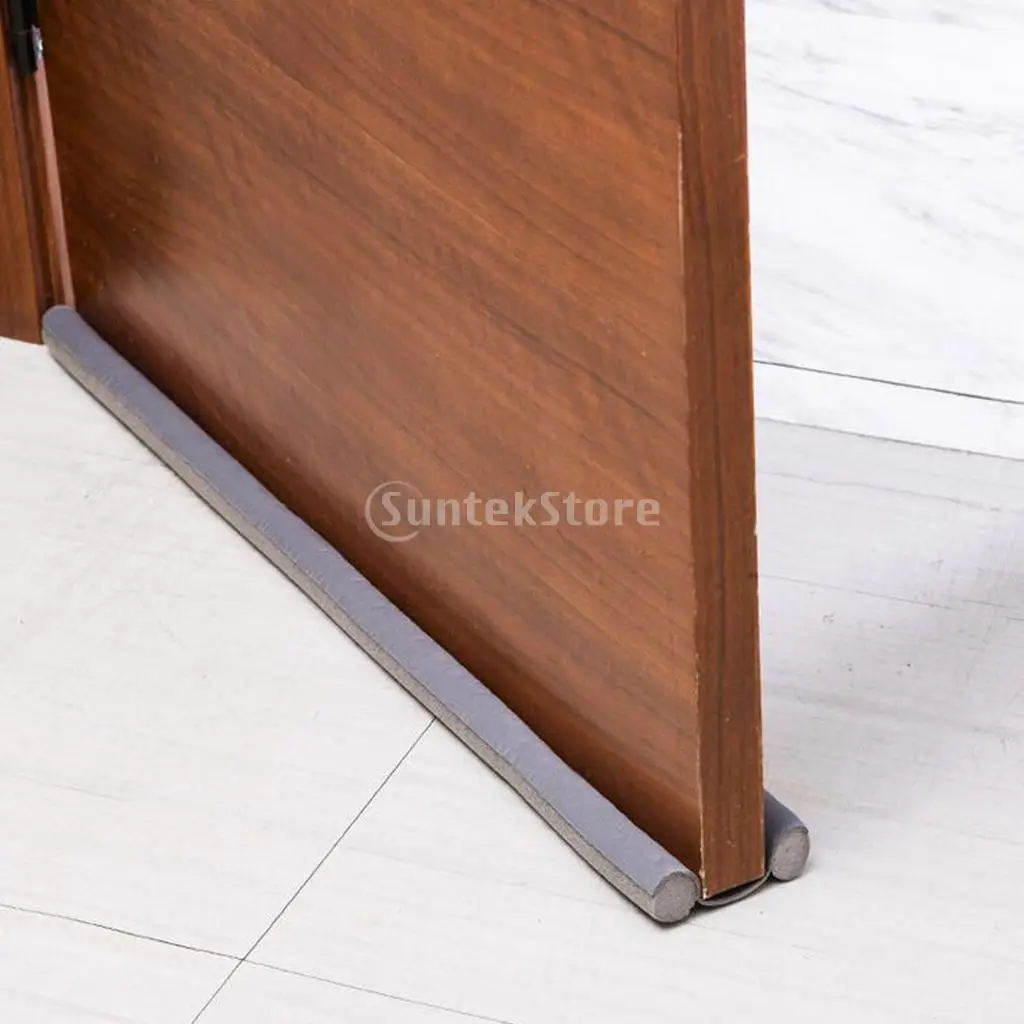 Flexible Door Seal Strip Draught Excluder Noise Reduction Dust Blocker Gray