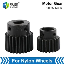 

20 25 Tooth Motor Wheels For Nylon Wheels, 12 12.7 14 Mm Pulley Rack And Pinion Synchronous Wheels , Cnc Router Engraving