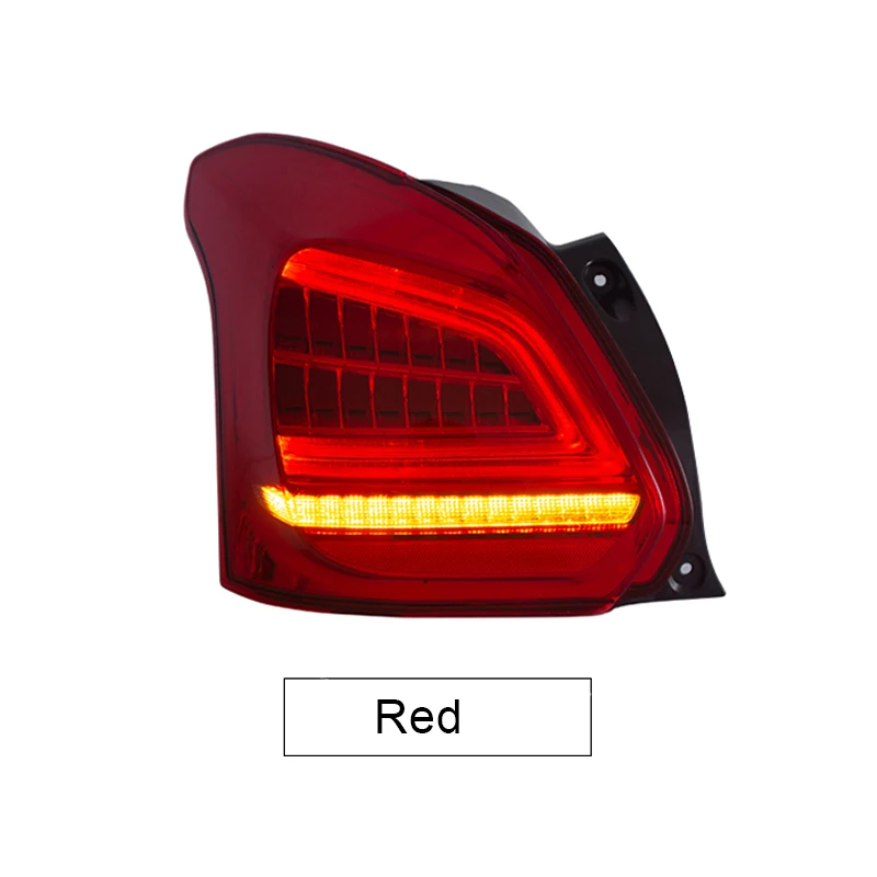 Автомобильный Стайлинг задний фонарь задние фонари для Suzuki Swift задний фонарь DRL+ Динамический сигнал поворота+ обратный+ светодиодный тормоз - Цвет: red