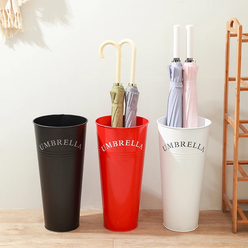 Umbrella Holder European Modern Fashion Umbrella Stand for Office Home Wrought Iron Storage Bucket organizer mx11011131