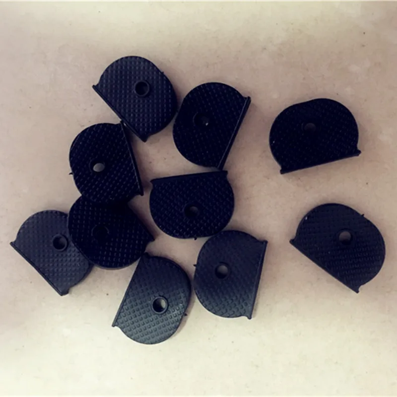 Key Caps Covers 5pcs Mixed Color Hollow Rubber Key Covers Multi Color Round Soft Silicone Keys Locks Cap Elastic Topper Keyring