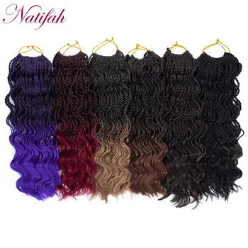 

Natifah Crochet Twist Braids 14 inch Ombre Braiding Hair Synthetic Senegalese Braids Curly Crochet Hair Braids