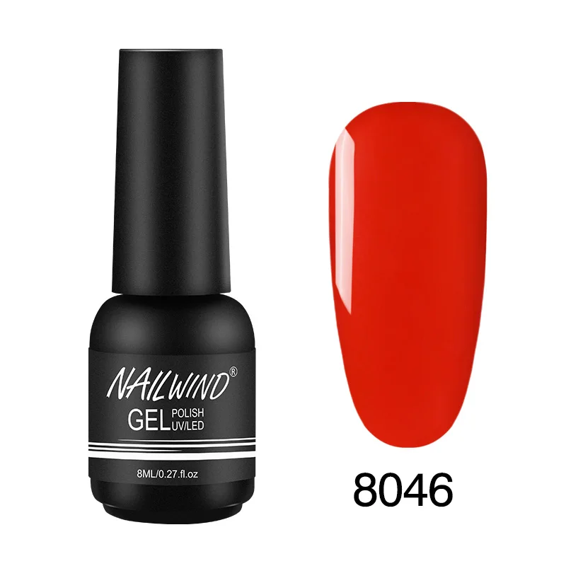 8046 Гель nailwind лак для ногтей базовый топ нужен УФ светодиодный светильник чистый цвет Полупостоянный маникюрный лак Гибридный гель для ногтей - Цвет: 8046