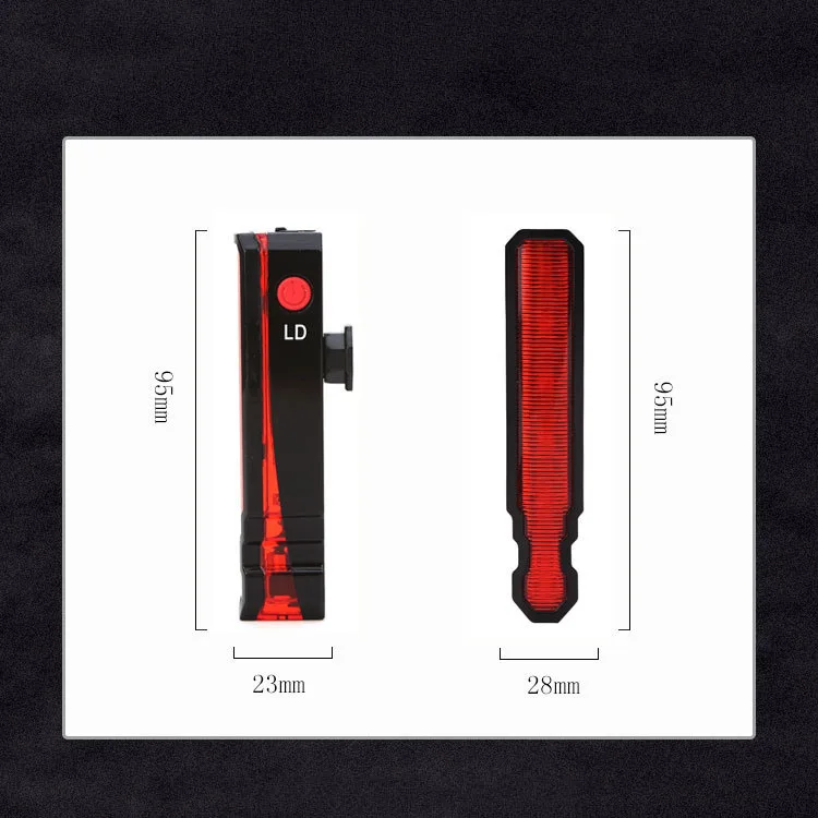 Велосипедный светильник, зарядка через usb, светодиодный светильник Tai, велосипедный Предупреждение ющий светильник, ночной уличный красный лазерный задний светильник для велосипеда, запчасти для велоспорта