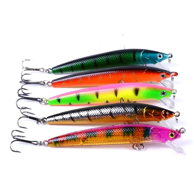 Minnow 43 шт./лот набор приманки для ловли нахлыстом жесткая приманка Jia приманка воблер Карп 6 моделей рыболовные снасти