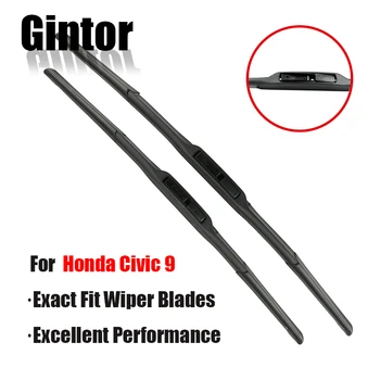 

Gintor Car Wiper Front Hybrid Wiper Blades For Honda Civic 9 Hatchback Tourer Europe Model 2012 - Windshield Windscreen 26"18"