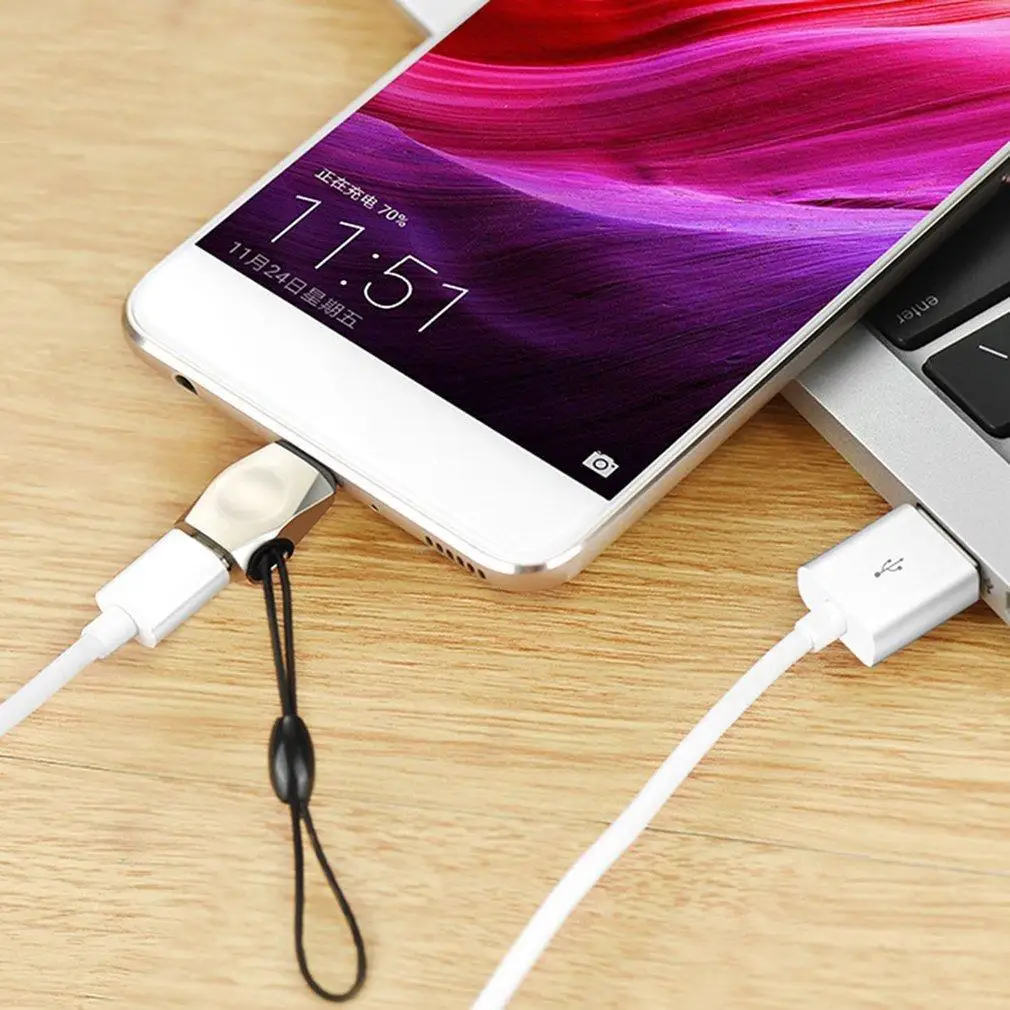 HOCO UA8 Small Size Micro USB To Type-C Adapter Male To Female Converter LN