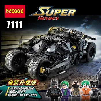 

7111 DC Super Heroes Batman Chariot Tumbler black Batman Car Building Blocks Bricks Compatible lepinglys 76023 Educational toy