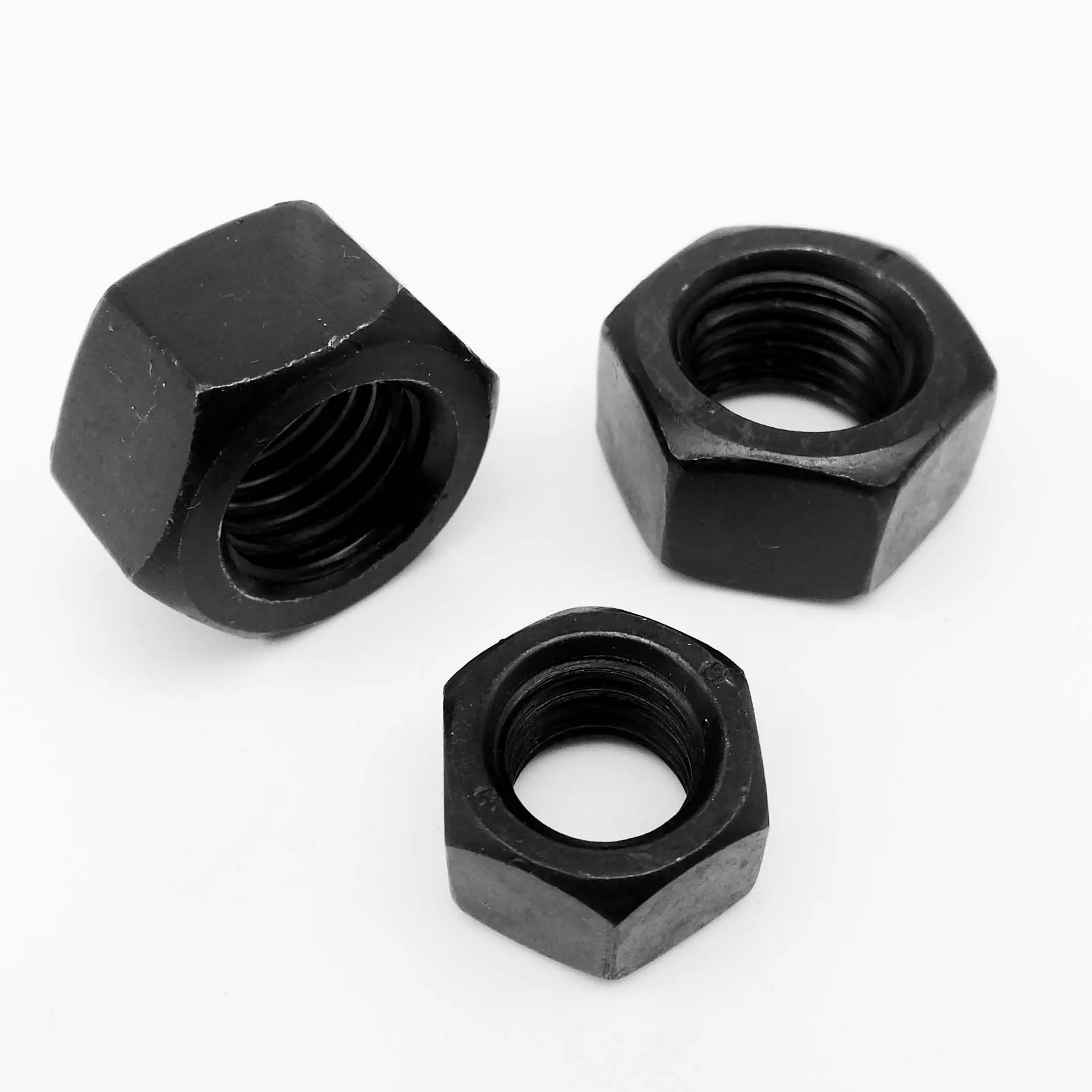 1/2/5/10/20/25/50 M1.4 M1.6 M2 M2.5 M3 M3.5 M4 M5 M6 M8 M10 M12 M16 M18 M22 M24 DIN934 black grade 8.8 steel hex nut hexagon nut steel hex nut