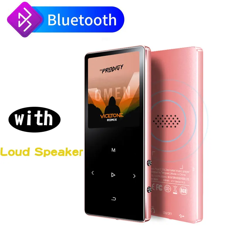 IQQ Bluetooth 4,1 версия тонкий mp3-плеер с динамиком сенсорный экран и встроенный 16G HiFi портативный walkman с FM/запись