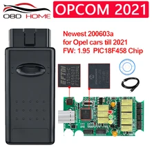 Opcom 2021 v1.99 v1.7 com pic18f458 ftdiobd2 diagnóstico scanner leitor de código redefinir programa ecm/bcm para astra para opel 2021