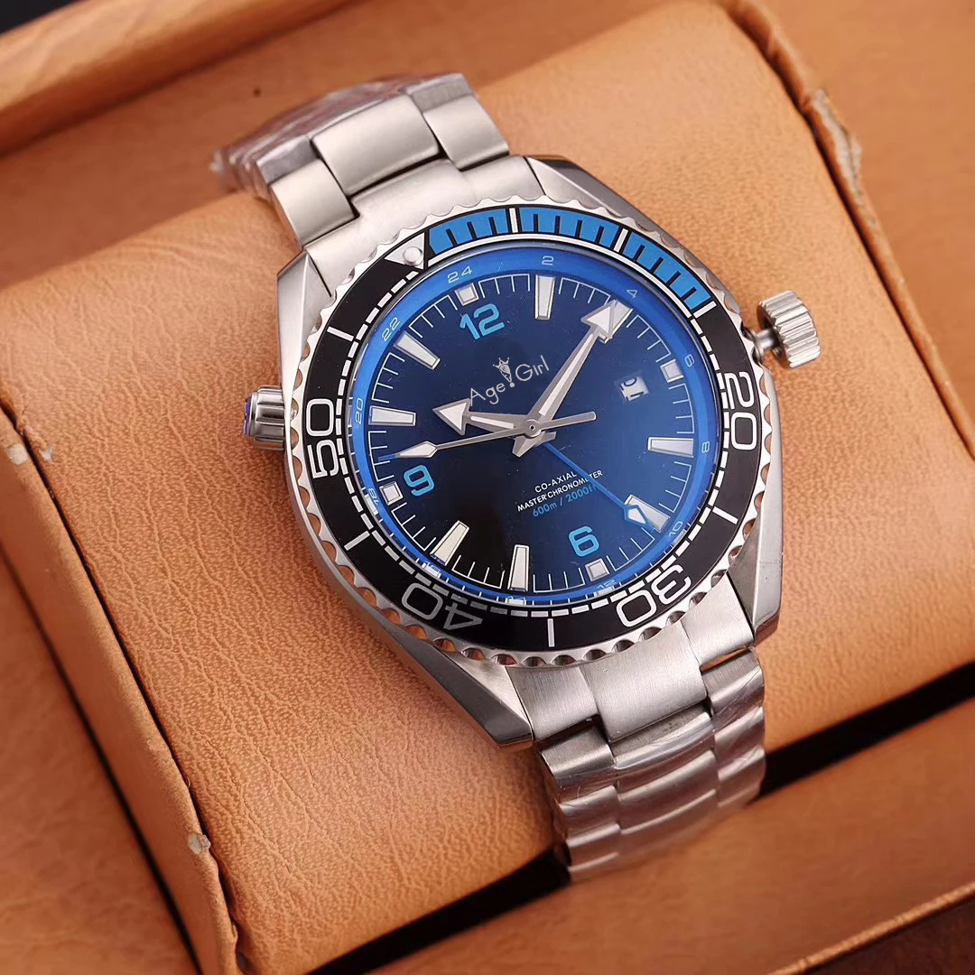 3 Роскошные Брендовые мужские автоматические механические GMT водонепроницаемые серебристые, синие, красные, оранжевые, черные Профессиональные Часы из нержавеющей стали AAA - Цвет: 3