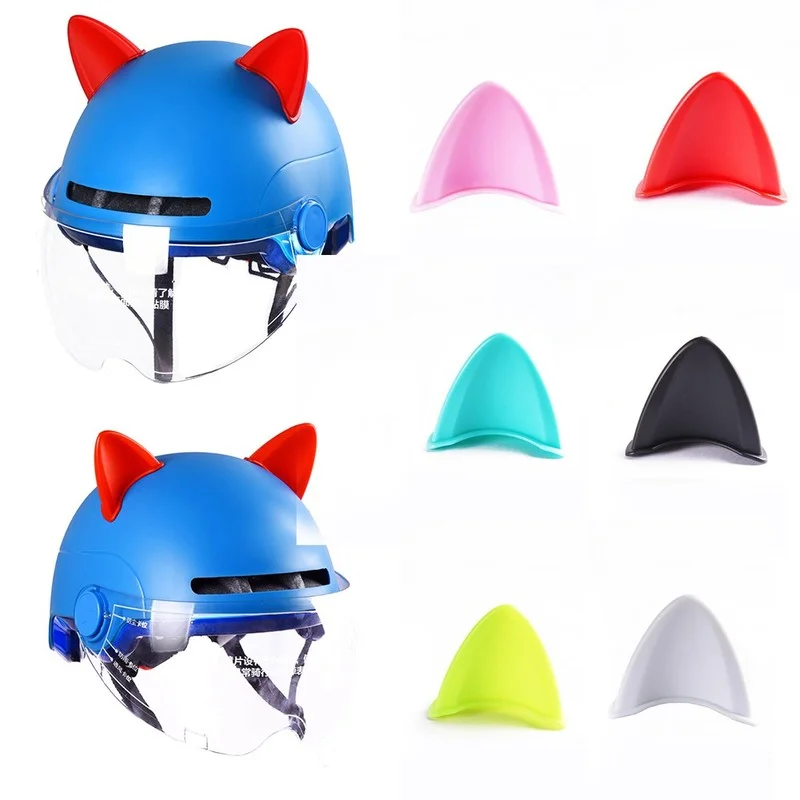 Productos para aficionados pegatinas Casco de motocicleta decorativo Cuernos de casco 1 par de pegatinas de orejas de gato para casco de motocicleta Pegatinas decoración de cascos todoterren Pegatinas