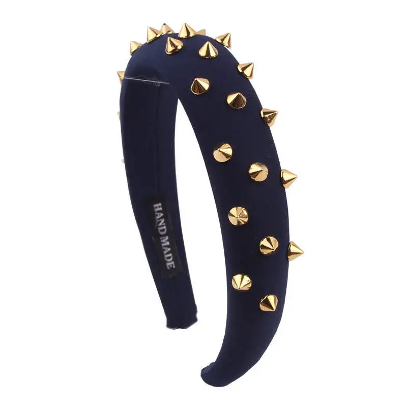 headband blue 18 Новинка, широкая повязка для волос, инкрустированная большим жемчугом, широкая, 1,2 дюймов, губчатая повязка на голову, вечерние, панк, женские повязки на голову, аксессуары для волос - Цвет: headband blue 18