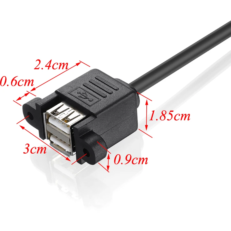 Bochara материнской платы 9 контактный разъем Dual USB 2,0 Женский кабель для передачи данных с винтовым зажимом Панель крепление 30 см 50 см