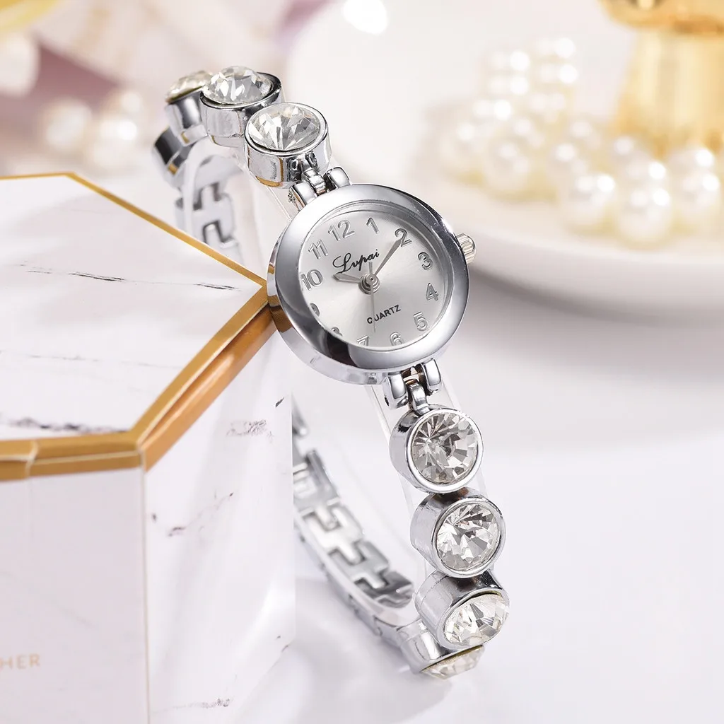 3pcs/Set Luxury Watch Women Fashion Leisure Simple Watch Steel Strip Watch Full Diamond Bracelet Watches Relogio feminino W5