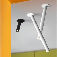 2 шт./лот, вращение на 360 °, белые, черные потолочные прожекторы, магазин одежды, балкон, коридор, офис, ресторан, встроенный потолочный светильник