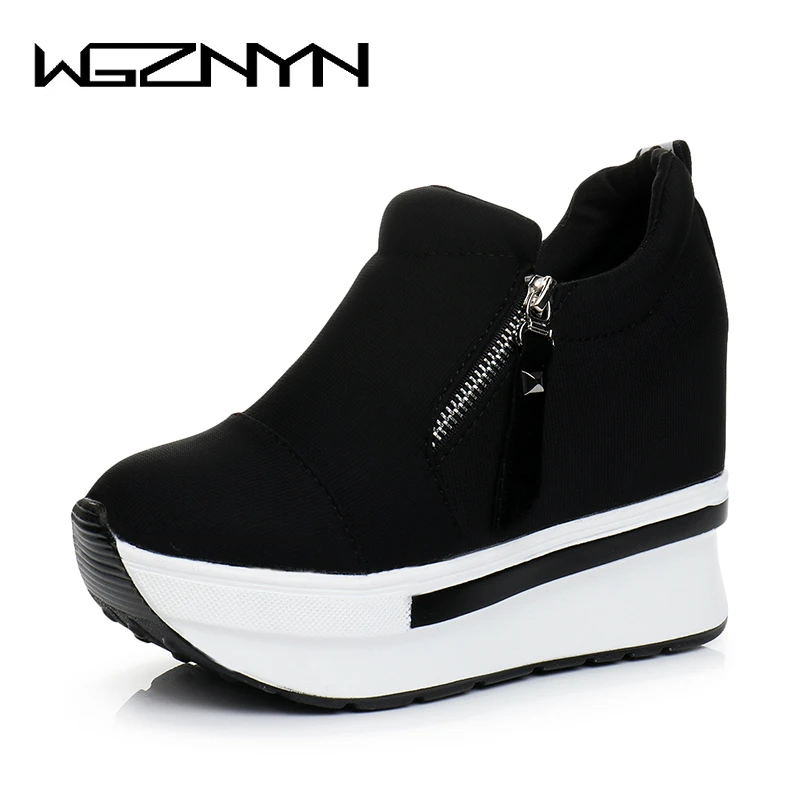 Casual-Shoes Breathable Women Spring Brand Mesh Height Mujer WGZNYN 0309 Increase Zapatillas