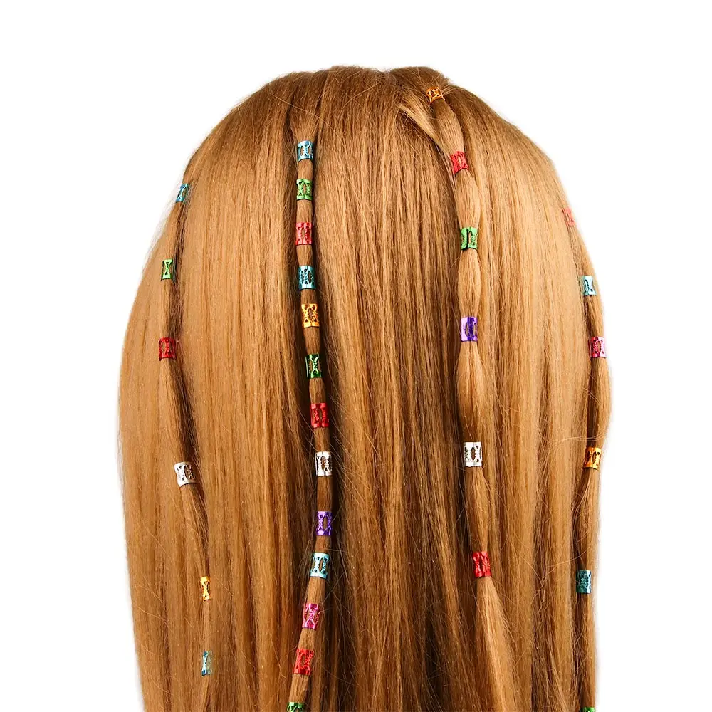 Модные 100 шт./пакет Цветные волосы плетеные бусы кольца манжета Инструменты для укладки волос Для женщин ювелирные изделия Высокое качество модные аксессуары