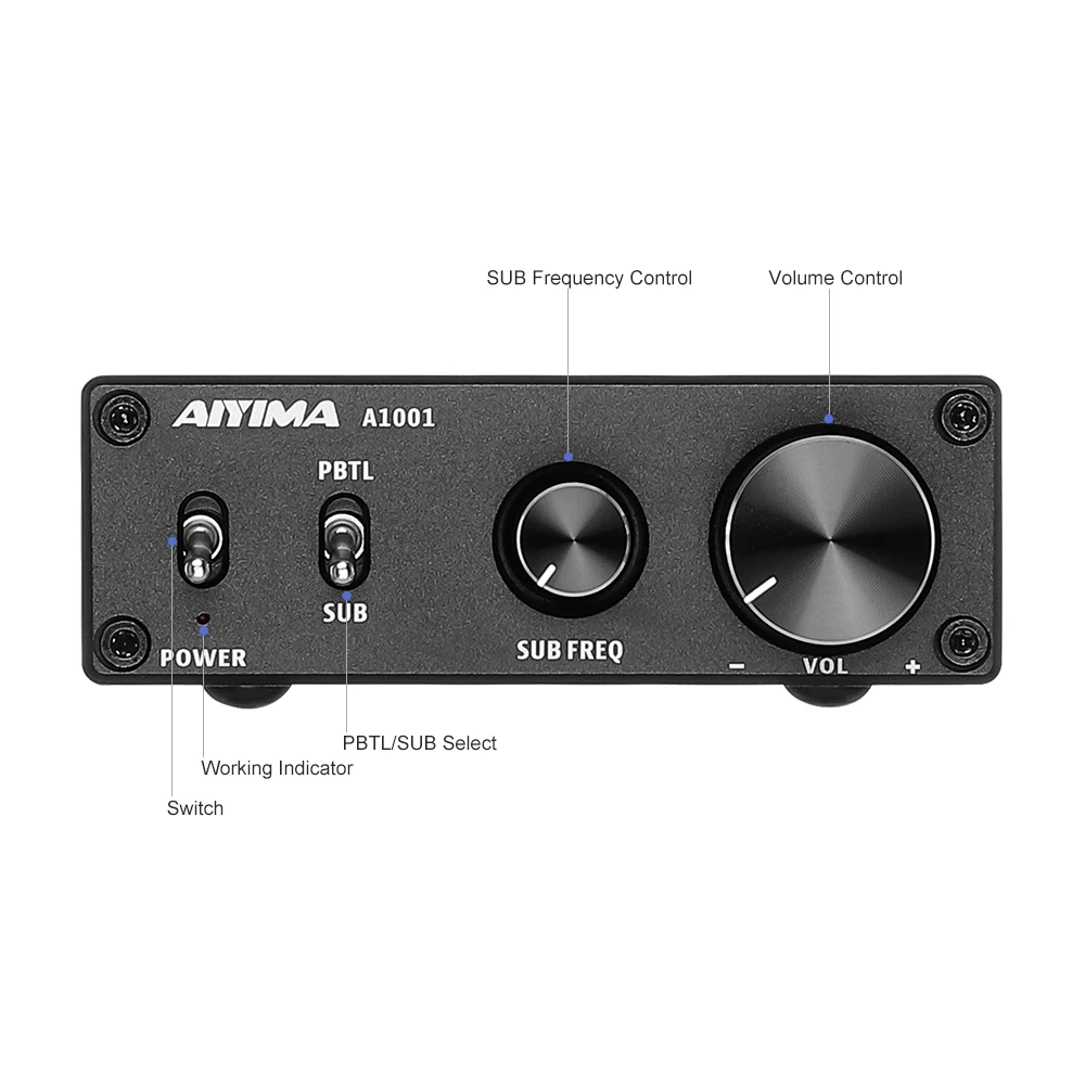 Amplificador de Áudio Aiyima Subwoofer Amplificador Mono Som Digital Classe d Casa Freqüência Completa Potência Tpa3116d2 100w - Image 2