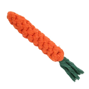 

1 PC Carrot Dog Toy 20CM Long Braided Cotton Rope Puppy Chew Toys Teeth Clean Funny Tool Jouet Chien Indestructible