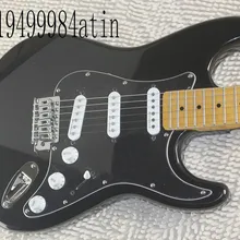 Высокое качество, Заводская гитара, изготовленная на заказ, черный корпус накладки, электрогитара!@ 21