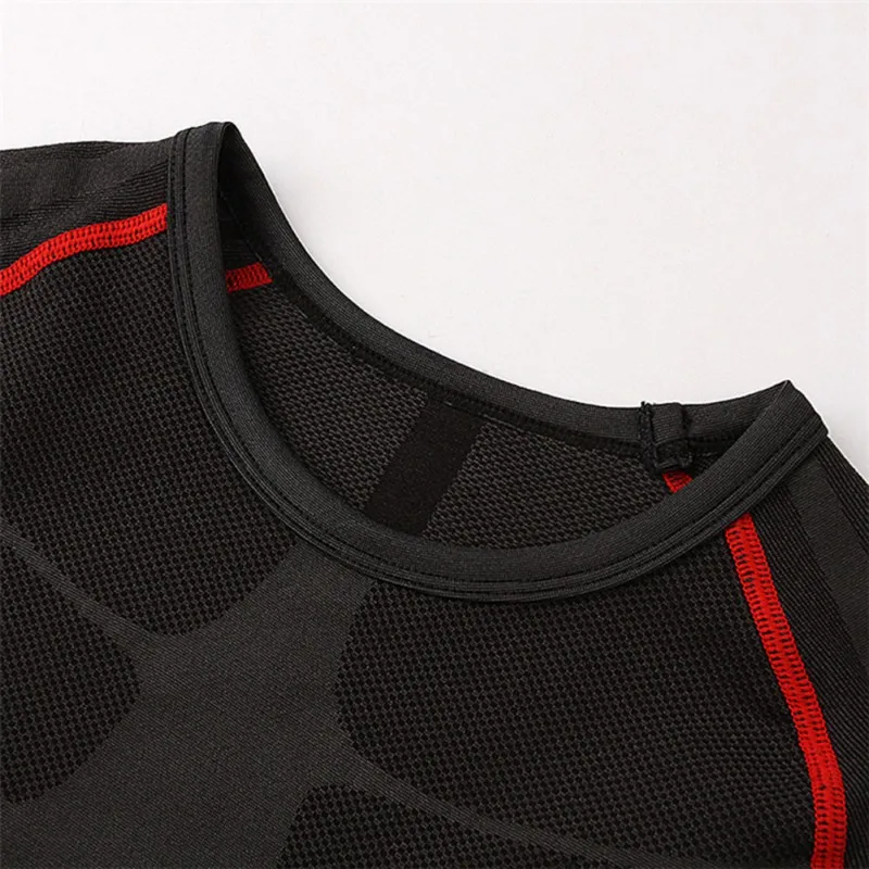 Мужской компрессионный базовый слой с длинными рукавами, спортивные рубашки для фитнеса, спортивные топы, M-XLK