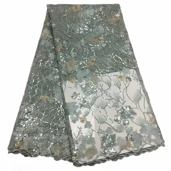 

Latest French Nigerian Laces Fabric High Quality Tulle African Laces Fabric Wedding African French Tulle Lace YYZ0898
