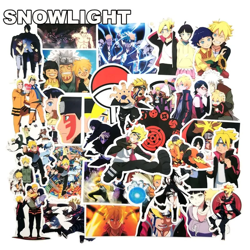 

50pcs Anime Naruto Uzumaki Sasuke Uchiha Stickers for Mobile Phone Laptop Luggage Suitcase Guitar Skateboard Decal Stickers